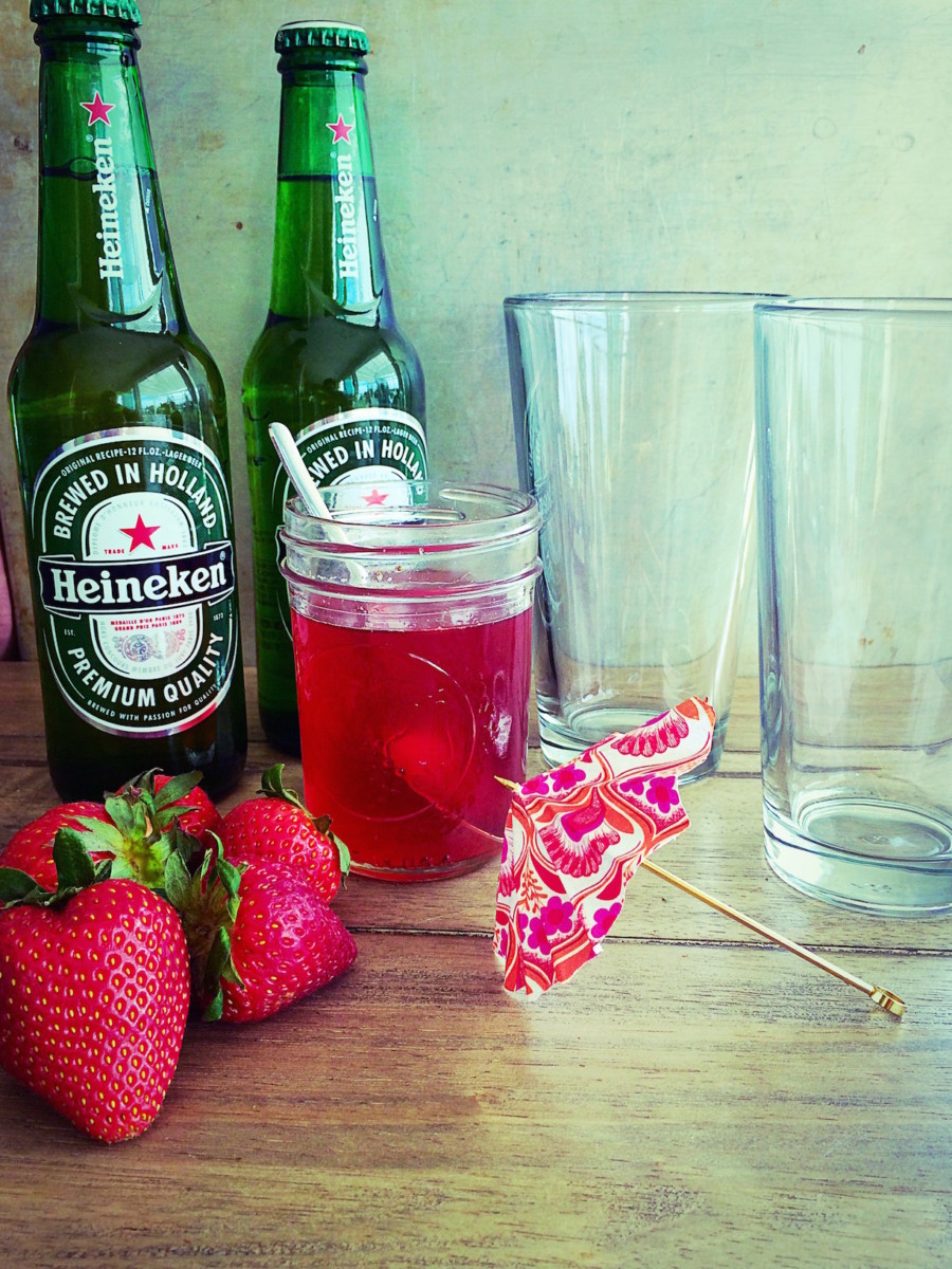 Strawberry Rhubarb Shandy