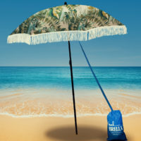 beach umbrella with sand anchor
