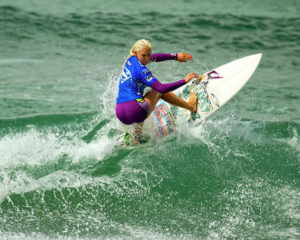 female surfer
