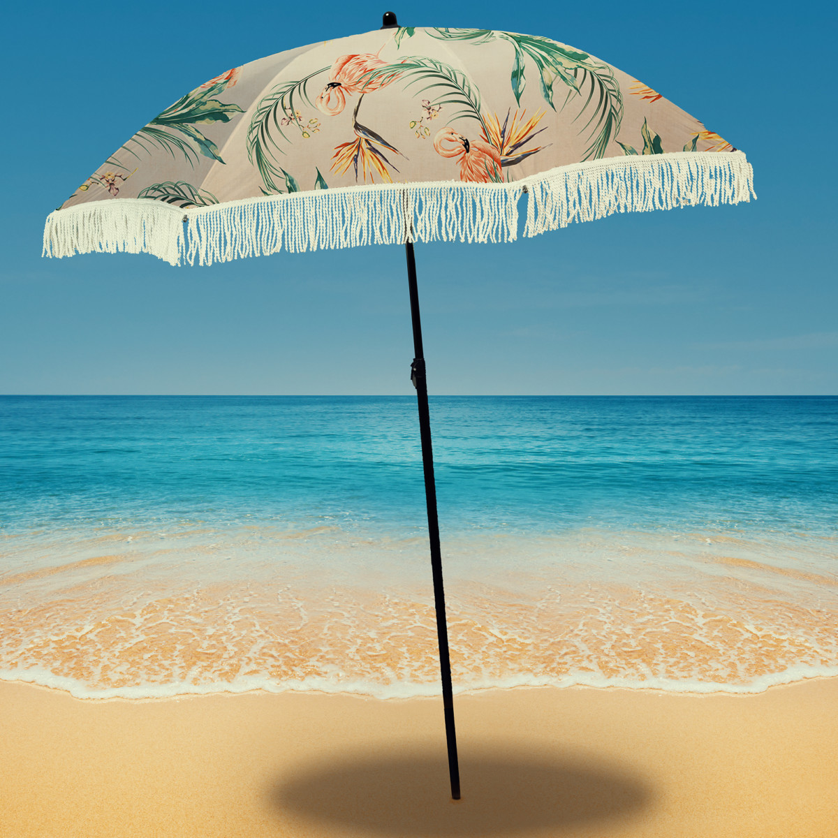 ambitie Vaarwel leraar Flamingo Beach Umbrella 100% UV Protection • Beach Brella