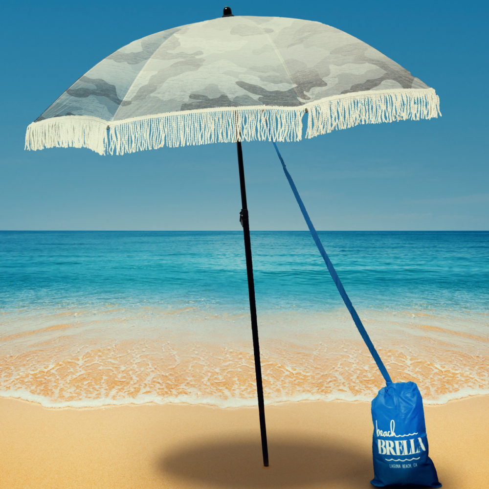 beach umbrella with sand anchor