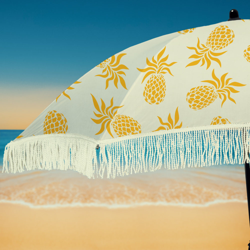 beach umbrella with fringe