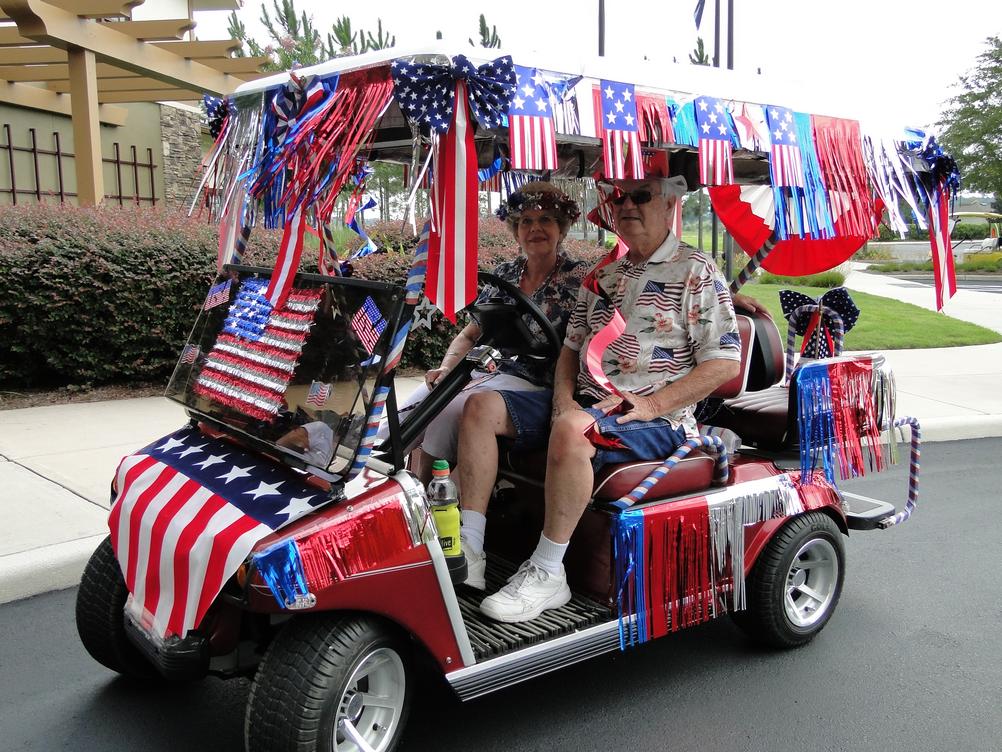 Laguna Woods golf cart decorating contest 4th of july