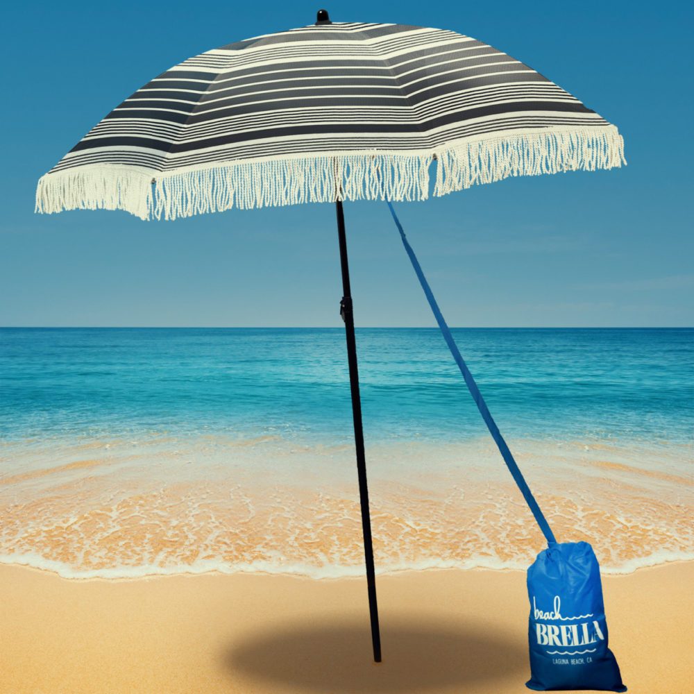 beach umbrella with sand anchor