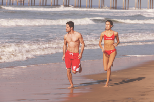 two lifeguards on the beach