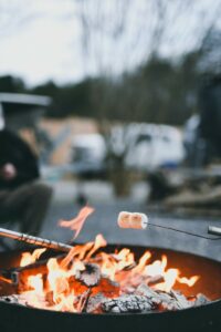 Fire roasting marshmallows