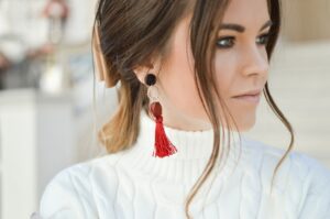 girl with tassle ear ring